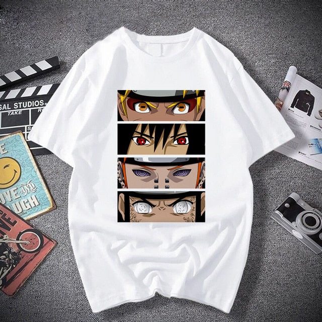 T-shirt Streetwear Naruto Sasuke Summer Harajuku Cool Tshirt Unisex T Shirt Japanese Anime Funny Cartoon Hip Hop Tops Tees Male