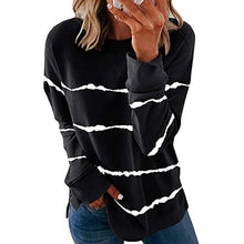 2020 New Autumn Tops 5XL Large Size Women Tie Dye Stripe T Shirt Casual Long Sleeve Oversized Loose Tee Shirt Fashion Ladies Top