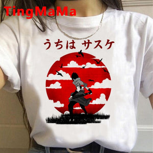 New Japanese Anime Naruto T Shirt Women Kawaii Summer Tops Cartoon Harajuku Akatsuki Graphic Tees Unisex Plus Size Tshirt Female