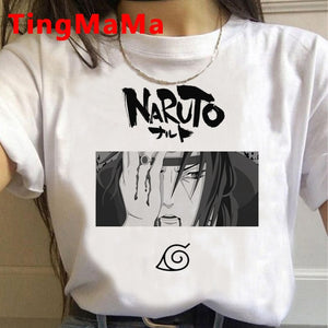 New Japanese Anime Naruto T Shirt Women Kawaii Summer Tops Cartoon Harajuku Akatsuki Graphic Tees Unisex Plus Size Tshirt Female