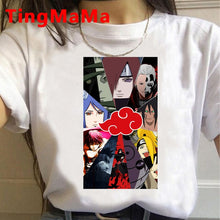 New Japanese Anime Naruto T Shirt Women Kawaii Summer Tops Cartoon Harajuku Akatsuki Graphic Tees Unisex Plus Size Tshirt Female