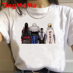 New Japanese Anime Naruto T Shirt Women Kawaii Summer Tops Cartoon Harajuku Akatsuki Graphic Tees Unisex Plus Size Tshirt Female