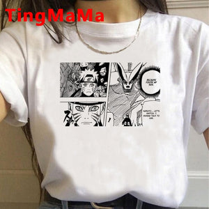 New Japanese Anime Naruto T Shirt Women Kawaii Summer Tops Cartoon Harajuku Akatsuki Graphic Tees Unisex Plus Size Tshirt Female