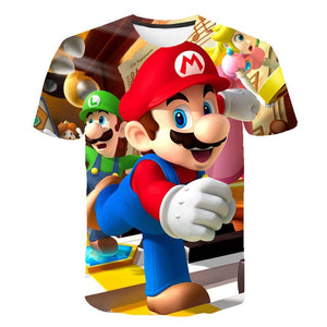 Boys and girls summer clothes new Harajuku style classic game 3d printing t-shirt hip-hop t-shirt kids