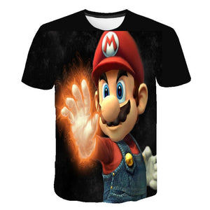 Boys and girls summer clothes new Harajuku style classic game 3d printing t-shirt hip-hop t-shirt kids