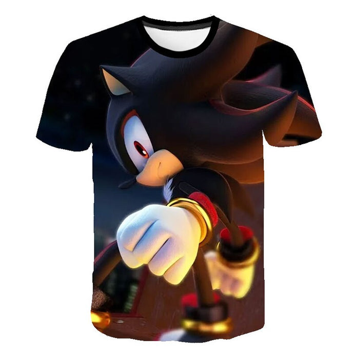 Boys Cartoon Sonic the Hedgehog t shirt Kids Black Tshirt Funny T-Shirts for Girls Child T-Shirt Children Clothing 2020 Tee Tops