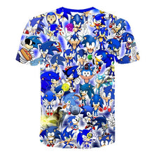 Boys Cartoon Sonic the Hedgehog t shirt Kids Black Tshirt Funny T-Shirts for Girls Child T-Shirt Children Clothing 2020 Tee Tops