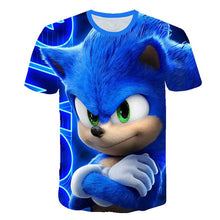 Boys Cartoon Sonic the Hedgehog t shirt Kids Black Tshirt Funny T-Shirts for Girls Child T-Shirt Children Clothing 2020 Tee Tops