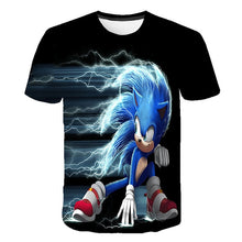 Boys Cartoon Sonic the Hedgehog t shirt Kids Black Tshirt Funny T-Shirts for Girls Child T-Shirt Children Clothing 2020 Tee Tops