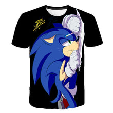 Boys Cartoon Sonic the Hedgehog t shirt Kids Black Tshirt Funny T-Shirts for Girls Child T-Shirt Children Clothing 2020 Tee Tops