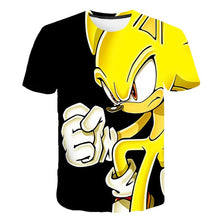 Boys Cartoon Sonic the Hedgehog t shirt Kids Black Tshirt Funny T-Shirts for Girls Child T-Shirt Children Clothing 2020 Tee Tops