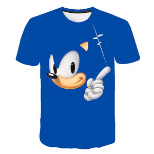 Boys Cartoon Sonic the Hedgehog t shirt Kids Black Tshirt Funny T-Shirts for Girls Child T-Shirt Children Clothing 2020 Tee Tops