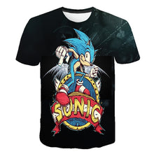 Boys Cartoon Sonic the Hedgehog t shirt Kids Black Tshirt Funny T-Shirts for Girls Child T-Shirt Children Clothing 2020 Tee Tops