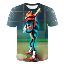 Boys Cartoon Sonic the Hedgehog t shirt Kids Black Tshirt Funny T-Shirts for Girls Child T-Shirt Children Clothing 2020 Tee Tops