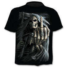 New Mens Skull T shirts Brand punk  style finger skull 3Dt- shirts Men Tops Hip hop 3d print skull punisher T-shirt dropshipping