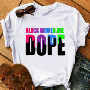 God says you are black girl is beutiful magic t shirt women fashion graphic t shirts black lives matter Juneteenth tshirt tops