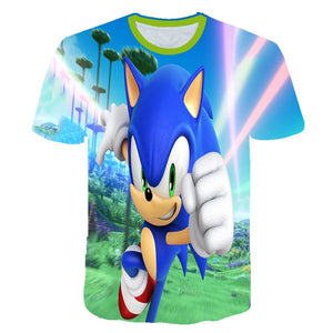 2020 Summer T-shirt Sonic the Hedgehog Casual T shirts Cartoon Baby 3D Boys t shirt  Fashion Breathable Kids Clothes shirts