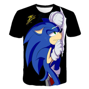 2020 Summer T-shirt Sonic the Hedgehog Casual T shirts Cartoon Baby 3D Boys t shirt  Fashion Breathable Kids Clothes shirts