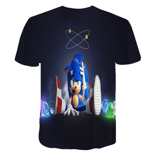 2020 Summer T-shirt Sonic the Hedgehog Casual T shirts Cartoon Baby 3D Boys t shirt  Fashion Breathable Kids Clothes shirts