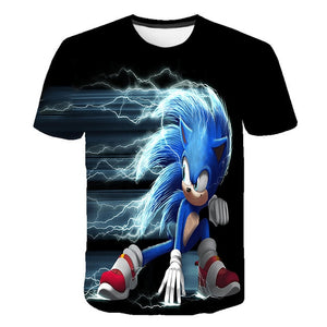 2020 Summer T-shirt Sonic the Hedgehog Casual T shirts Cartoon Baby 3D Boys t shirt  Fashion Breathable Kids Clothes shirts