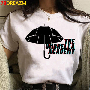 New The Umbrella Academy T Shirt Men Kawaii Summer Tops Cartoon T-shirt Cha-Cha Diego Graphic Tees Funny Harajuku Tshirt Male