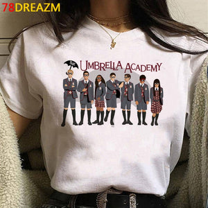 New The Umbrella Academy T Shirt Men Kawaii Summer Tops Cartoon T-shirt Cha-Cha Diego Graphic Tees Funny Harajuku Tshirt Male