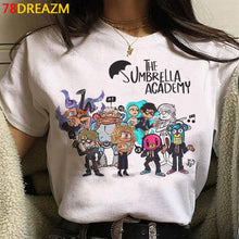 New The Umbrella Academy T Shirt Men Kawaii Summer Tops Cartoon T-shirt Cha-Cha Diego Graphic Tees Funny Harajuku Tshirt Male