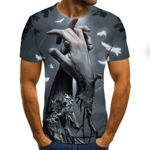 Men clothes 2020 New Mens Summer Skull Print Men Short Sleeve T-shirt 3D print t Shirt Casual Breathable funny t shirts