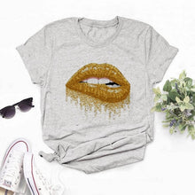 2020 Hot Harajuku Shiny red lips Graphic T Shirt Women Cartoon Grunge T-shirt Fashion Tshirt Ullzang Top Tee Female ropa mujer