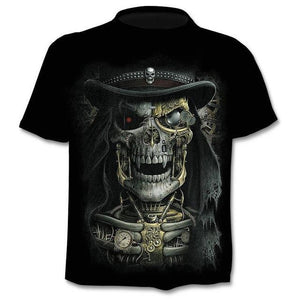 2020 new Drop ship 3D printed T-shirt men's women's tshirt punk style top tees skull t shirt gothic tshirt asian size 6XL gym