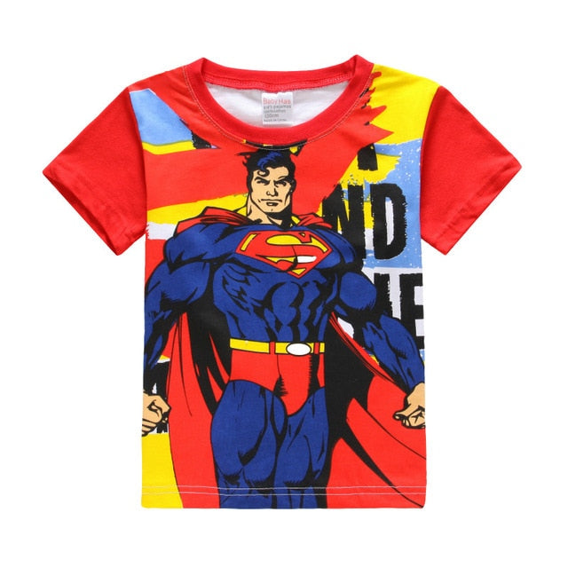 Spring Long Sleeve T Shirts Children Batman Superman Movies Printing Boys Clothes T-Shirts Girls Boys Kids Baby Children's Cloth