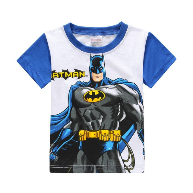 Spring Long Sleeve T Shirts Children Batman Superman Movies Printing Boys Clothes T-Shirts Girls Boys Kids Baby Children's Cloth