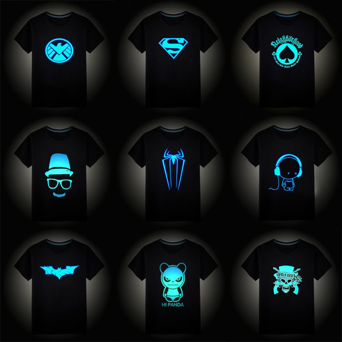 2020 Christmas Boys Girls Luminous Short Sleeves T-Shirts Children's Tshirt 3D Cartoon T Shirt Baby Girl Tops Kids Tees Costume