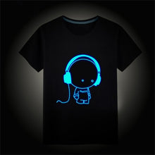 2020 Christmas Boys Girls Luminous Short Sleeves T-Shirts Children's Tshirt 3D Cartoon T Shirt Baby Girl Tops Kids Tees Costume