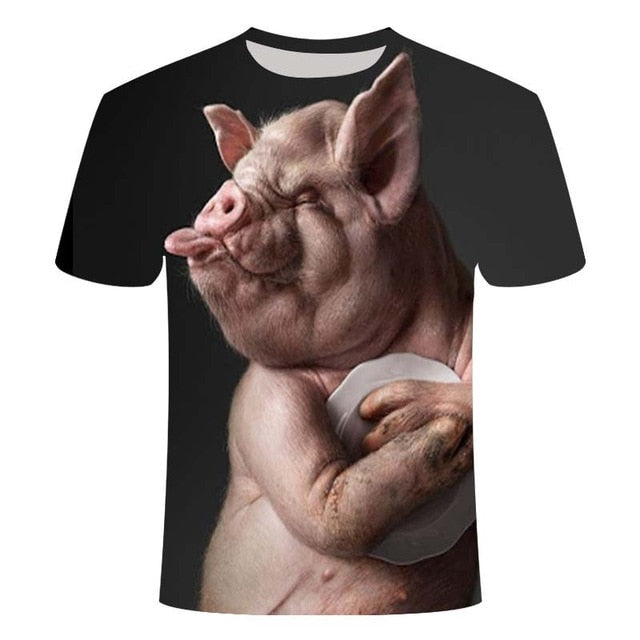 T-shirts 3D Men 2020 Summer Printed Animal Monkey T-shirt Short Sleeve Funny Design Casual Tops Tees Male T-shirt  Size XXS-6XL