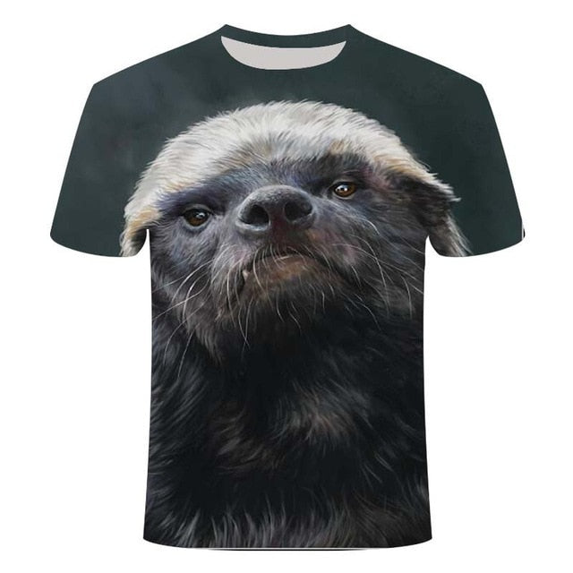 T-shirts 3D Men 2020 Summer Printed Animal Monkey T-shirt Short Sleeve Funny Design Casual Tops Tees Male T-shirt  Size XXS-6XL