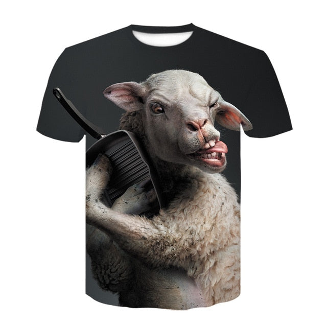 T-shirts 3D Men 2020 Summer Printed Animal Monkey T-shirt Short Sleeve Funny Design Casual Tops Tees Male T-shirt  Size XXS-6XL