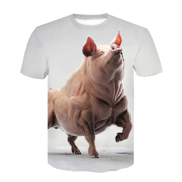 T-shirts 3D Men 2020 Summer Printed Animal Monkey T-shirt Short Sleeve Funny Design Casual Tops Tees Male T-shirt  Size XXS-6XL