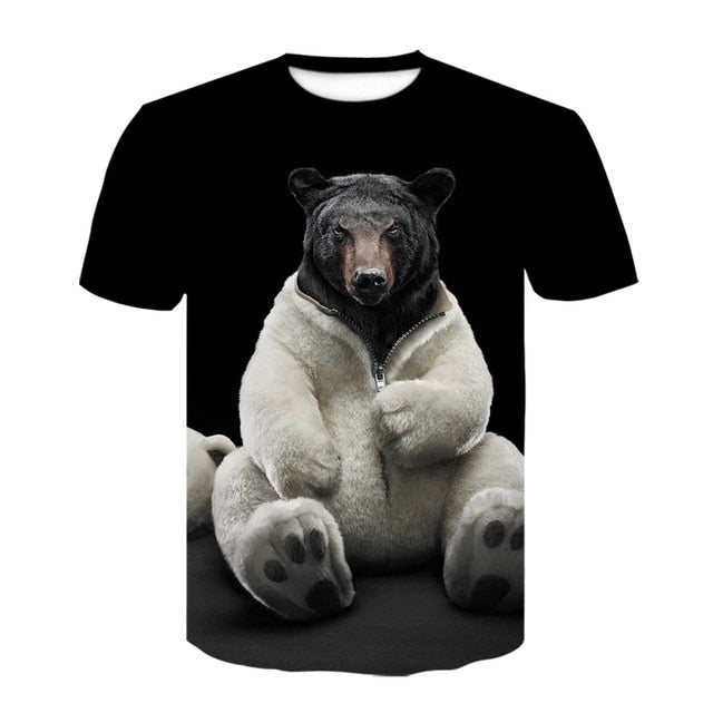 T-shirts 3D Men 2020 Summer Printed Animal Monkey T-shirt Short Sleeve Funny Design Casual Tops Tees Male T-shirt  Size XXS-6XL