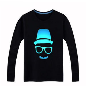 Brand New Luminous Long Sleeve T-Shirt For Boys T Shirt Christmas Teen Girl Tops 3-15 years Teenage Toddler Boy Tshirts