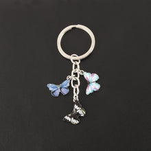 New Colorful Enamel Butterfly Keychain Insects Car Key Women Bag Accessories Jewelry Gifts