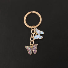 New Colorful Enamel Butterfly Keychain Insects Car Key Women Bag Accessories Jewelry Gifts