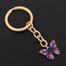 New Colorful Enamel Butterfly Keychain Insects Car Key Women Bag Accessories Jewelry Gifts