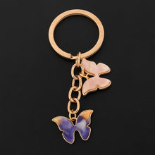 New Colorful Enamel Butterfly Keychain Insects Car Key Women Bag Accessories Jewelry Gifts