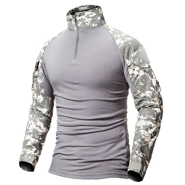 ReFire Gear Men Army Tactical T shirt SWAT Soldiers Military Combat T-Shirt Long Sleeve Camouflage Shirts Paintball T Shirts 5XL