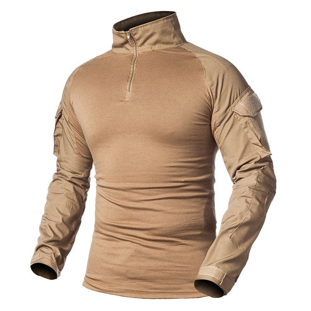 ReFire Gear Men Army Tactical T shirt SWAT Soldiers Military Combat T-Shirt Long Sleeve Camouflage Shirts Paintball T Shirts 5XL