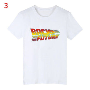 Back To The Future Tshirt Luminous T Shirt camiseta Summer Short Sleeve T Shirts back to future Tee Tops Streetwear T-shirts 4XL