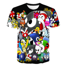 Classic Cartoon Mario 3D T-shirt New Harajuku style Classic Game Mario Bros kids clothes Mario Boys Clothes Street T-shirt