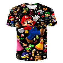 Classic Cartoon Mario 3D T-shirt New Harajuku style Classic Game Mario Bros kids clothes Mario Boys Clothes Street T-shirt