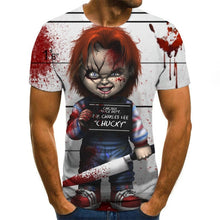 Horror clown men's T-shirt funny clown face tops 3D printed Cool fashion short-sleeved shirt Joker Clothes streetwear